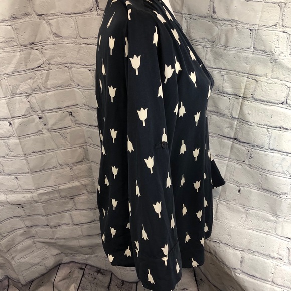 41Hawthorn Stitch Fix Blouse Blue White Small - Picture 2 of 7